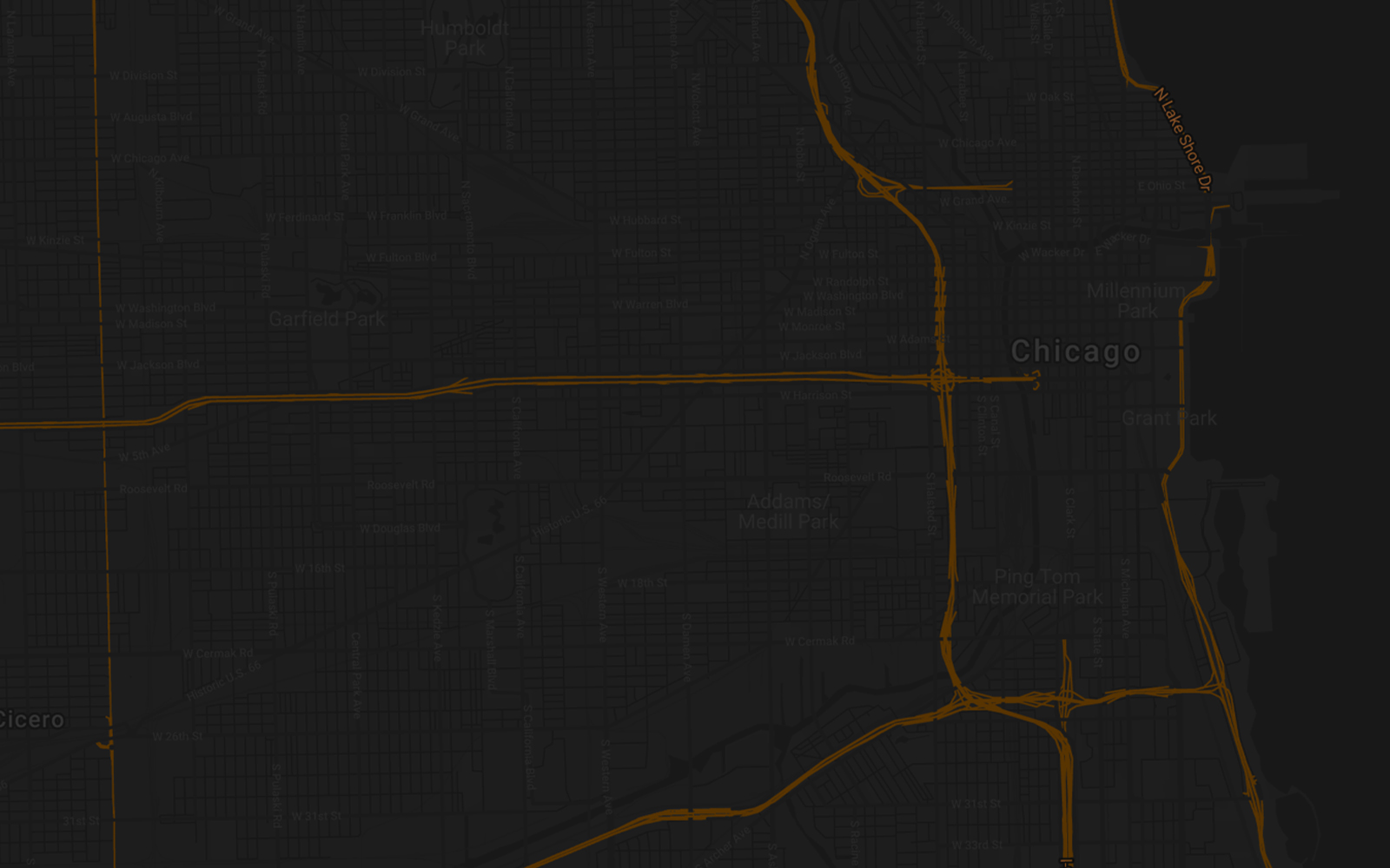 Google Maps Image of Chicago Area